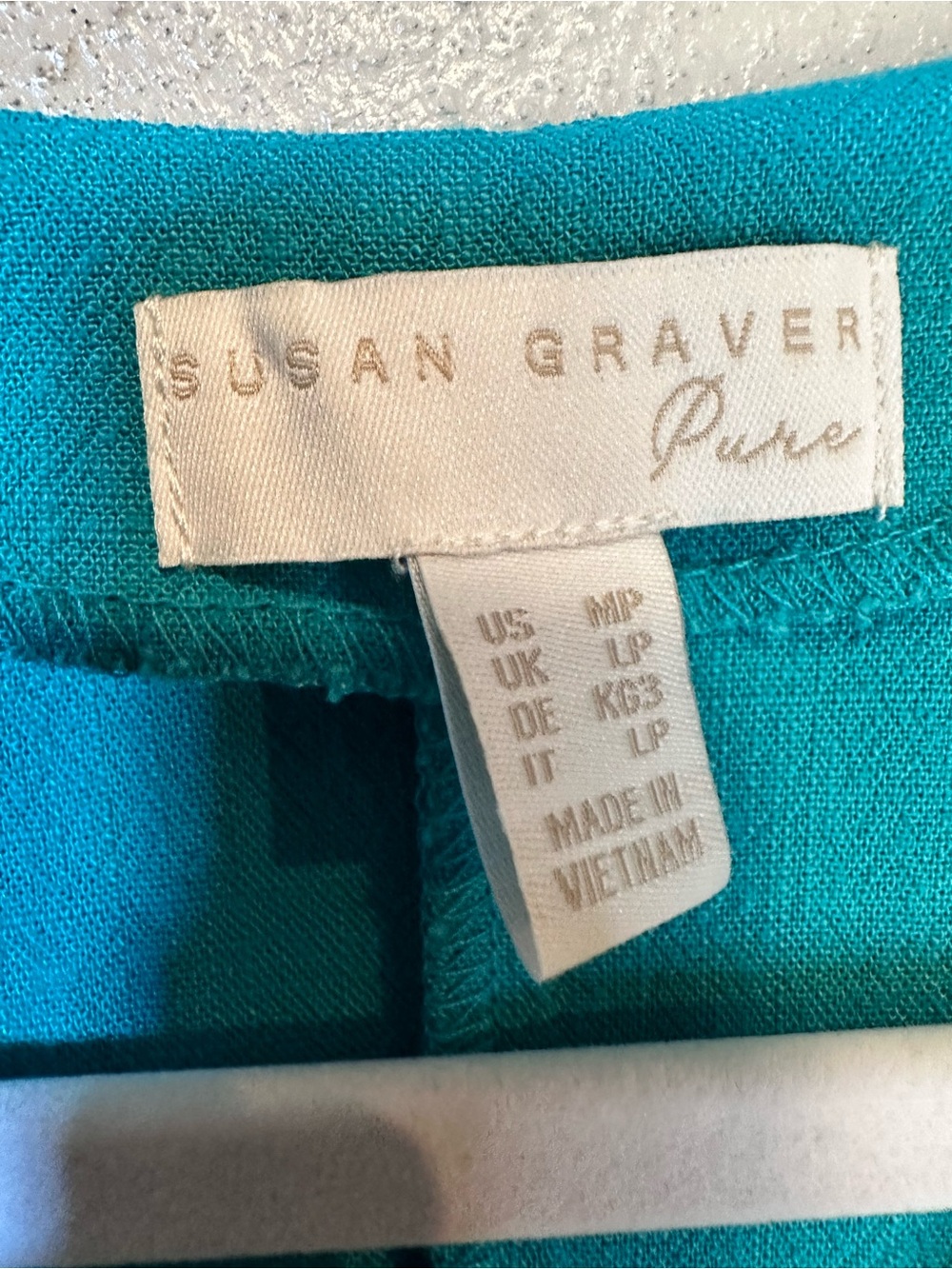 Susan Graver Sleeveless Teal Beach Maxi Dress with Embellished V-Neck - Picture 4 of 6